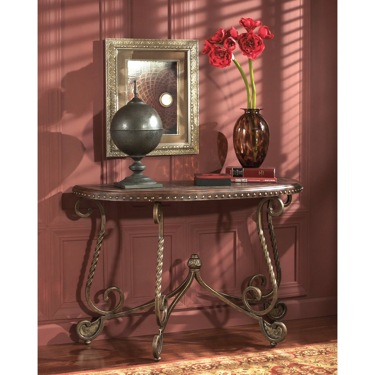 Dark Brown Sofa Table J38162