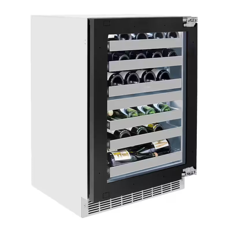 24 in. Dual Zone 44-Bottle Panel Ready Wine Cooler with Glass Door K670