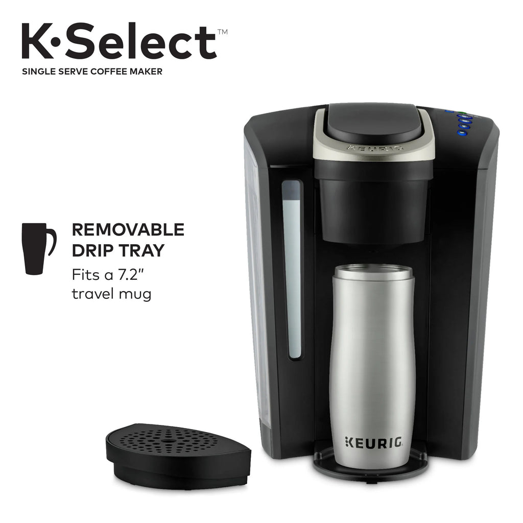 Single-Serve K-Cup Pod Coffee Maker with 12oz Brew Size, Matte Black Y380816