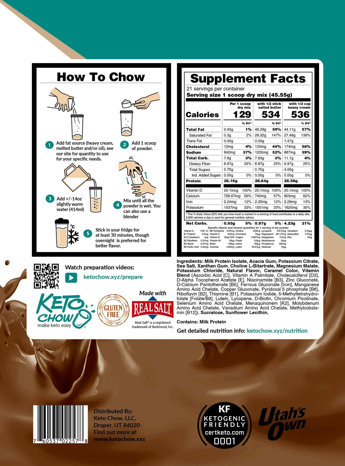 Eggnog Keto Meal Replacement Shakes D8022