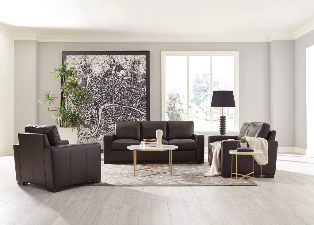 Dark Brown Upholstered Sofa V208
