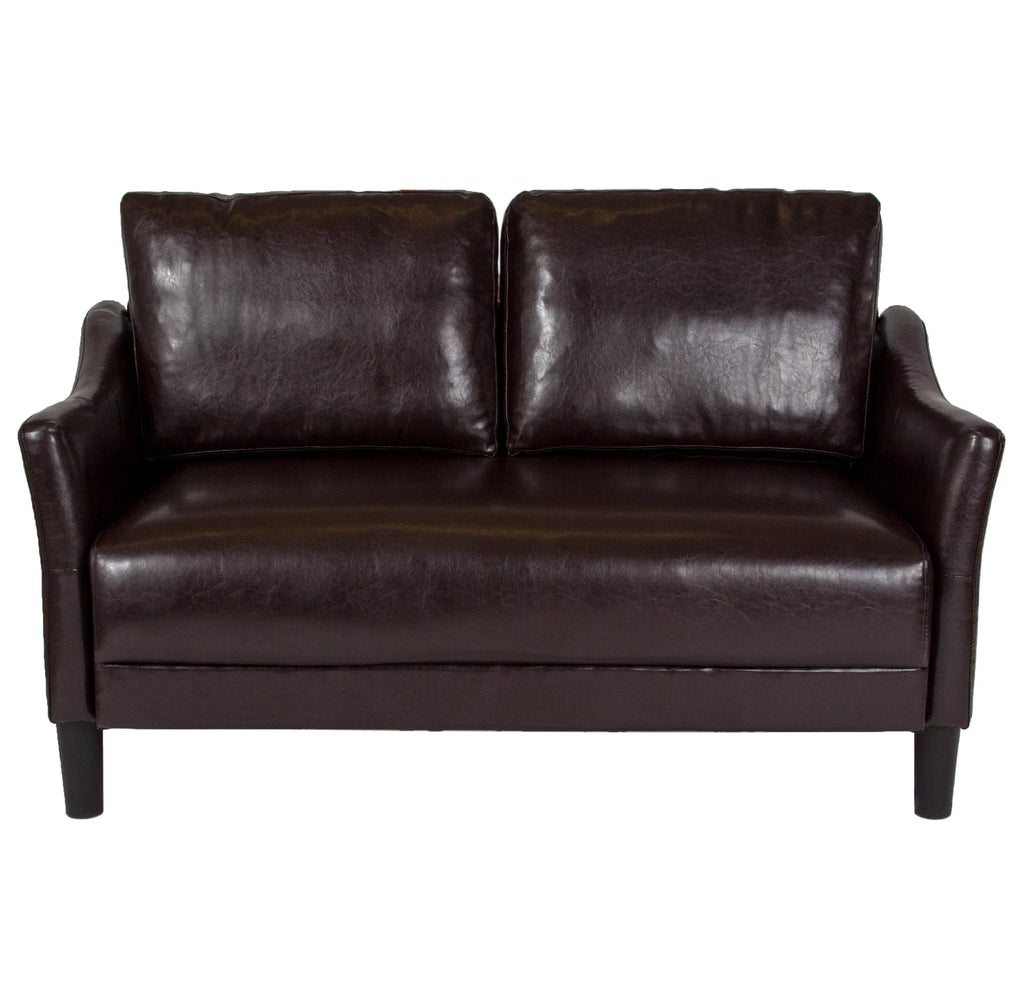 Brown Loveseat Couch W960929