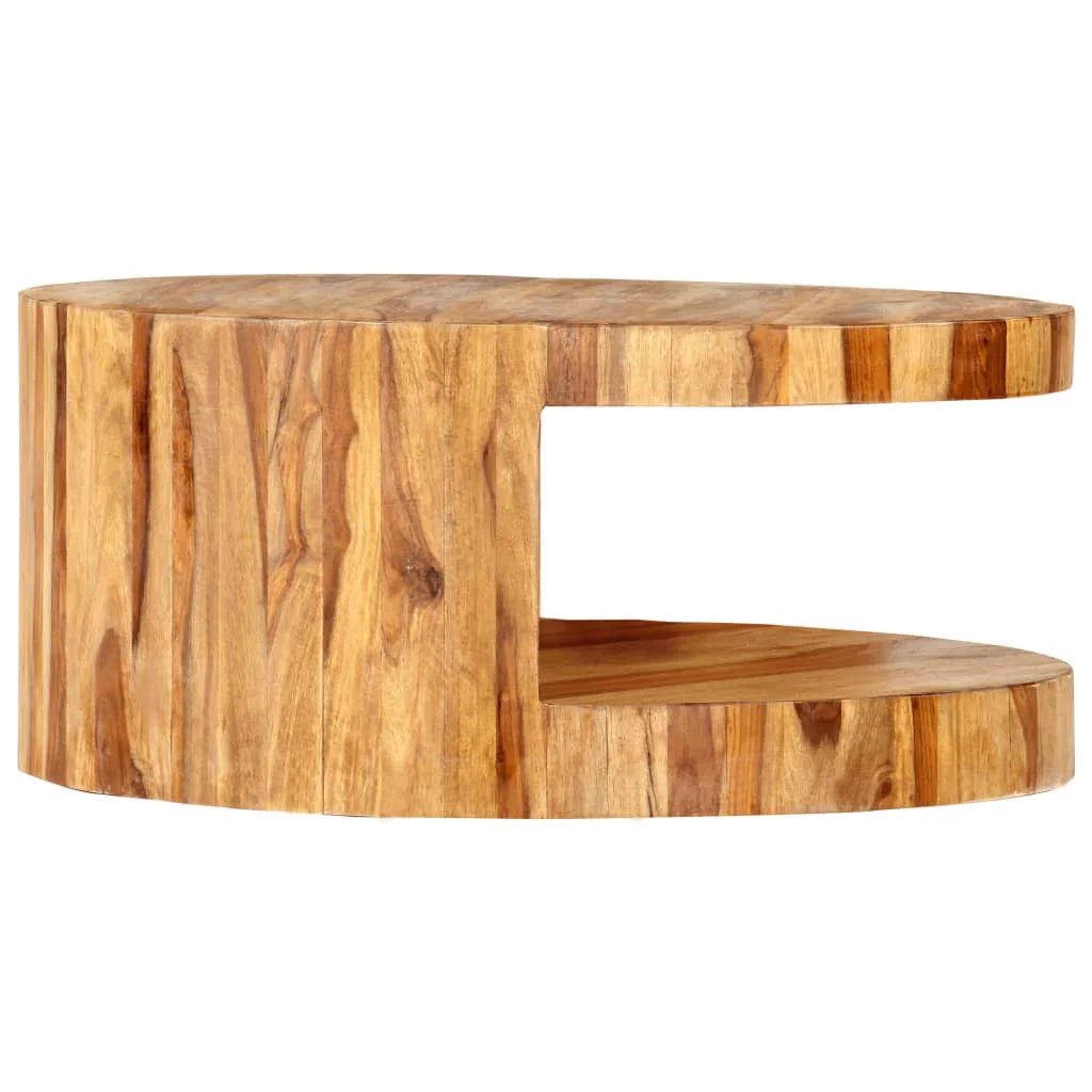 Round Coffee Table Solid Sheesham Wood R5684