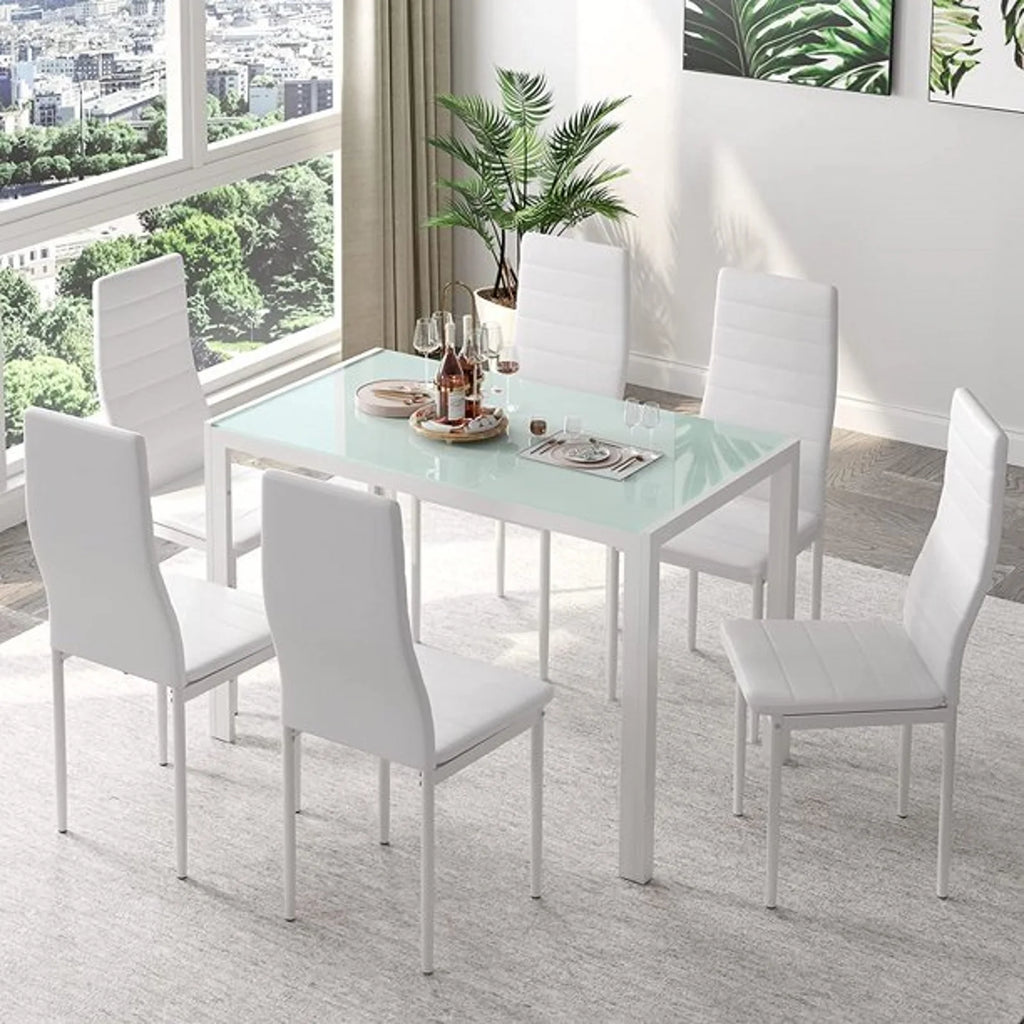 7 Piece Rectangle Dining Table Set G8754