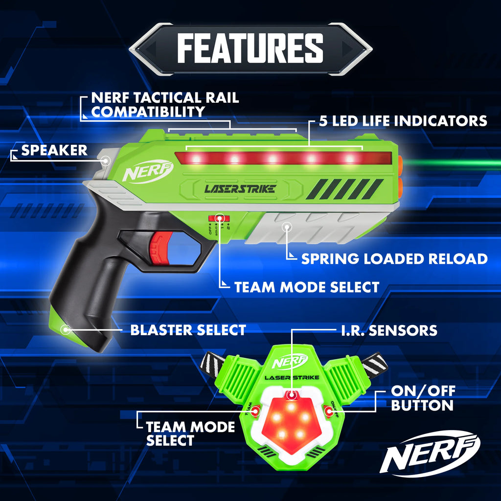 Laser Tag 2 Pack Blaster Set with Chest Plates J2689