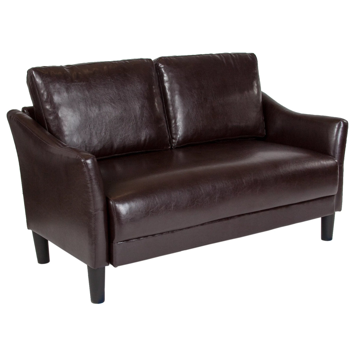 Brown Loveseat Couch W960929