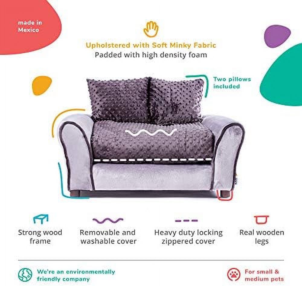 Charcoal Medium Pet Sofa Bed S186