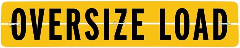 Oversize Load Sign for Escort Vehicles - Hinged Aluminum - 12 Inch x 60 Inch I760