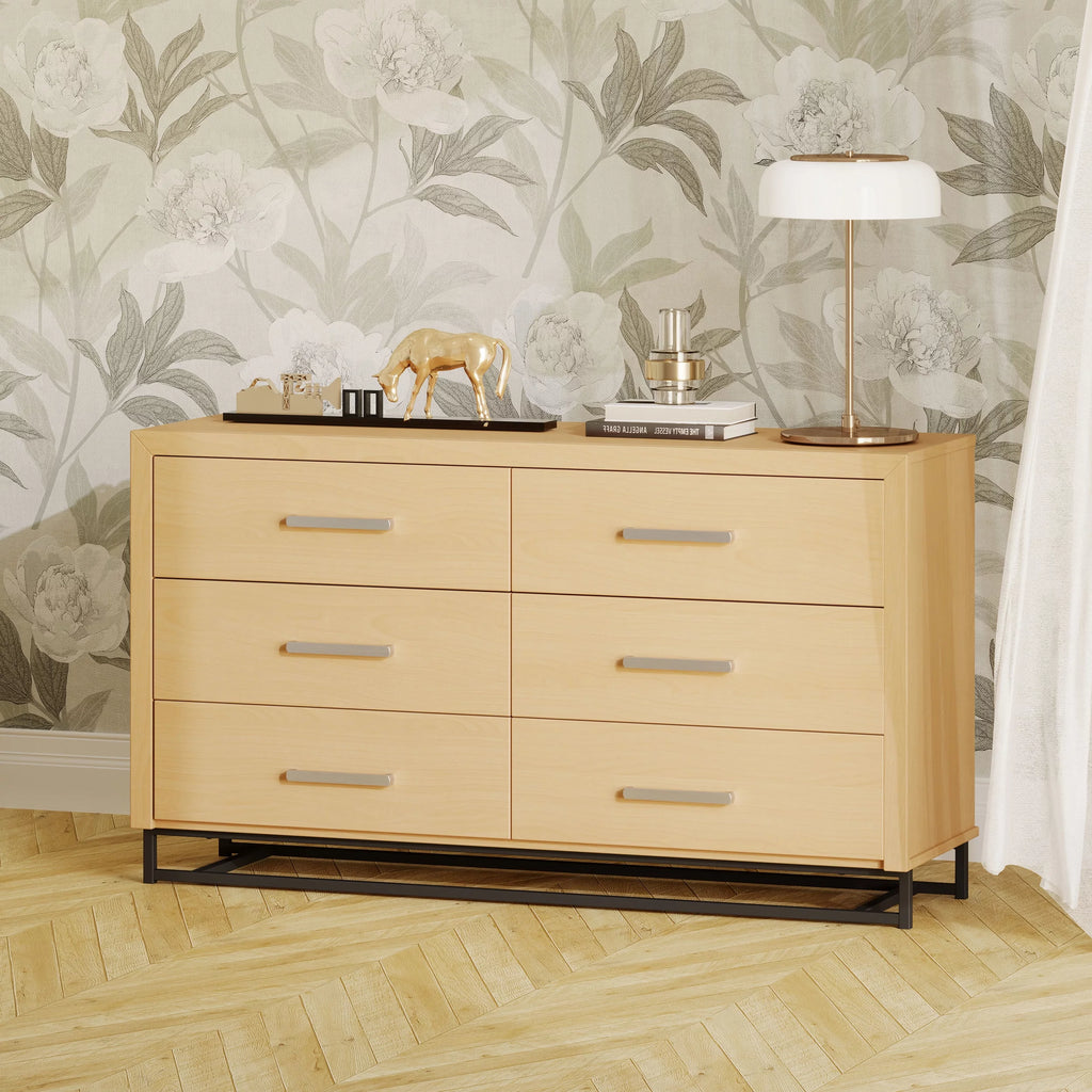 Faux Wood 6 Drawer Double Dresser D773162