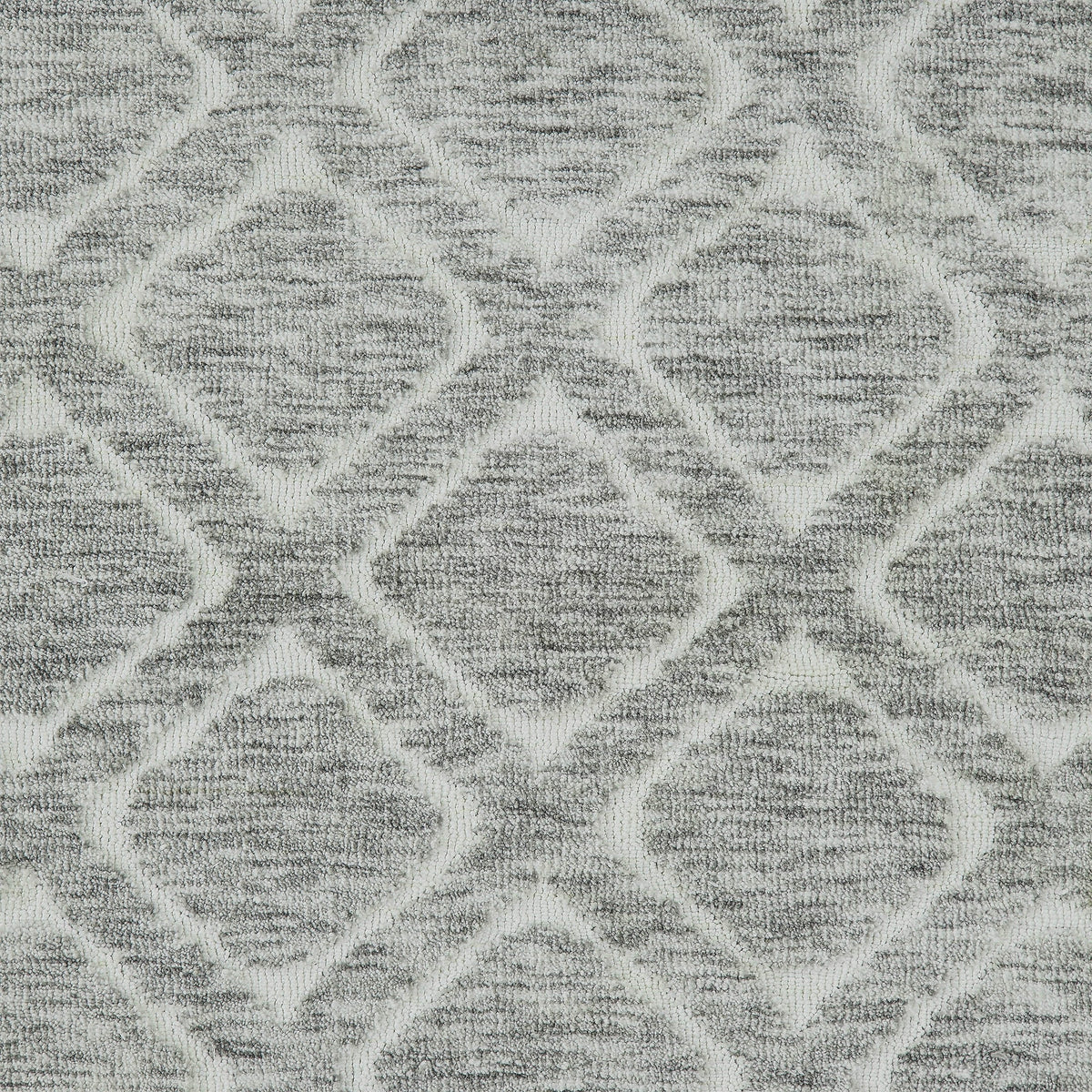 Gray Tufted Diamond Indoor Area Rug 7' 6" x 9' 8" E917