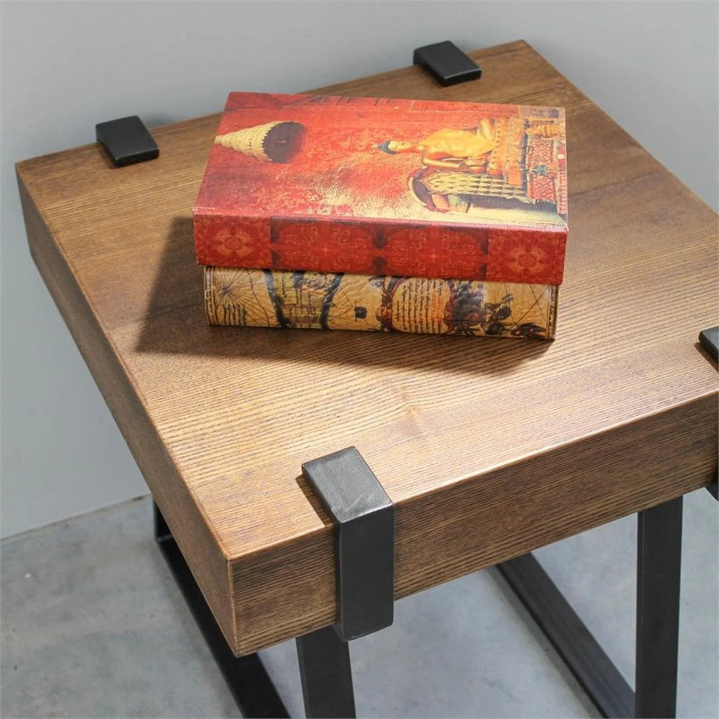 Contemporary MDF Metal End Table G322827