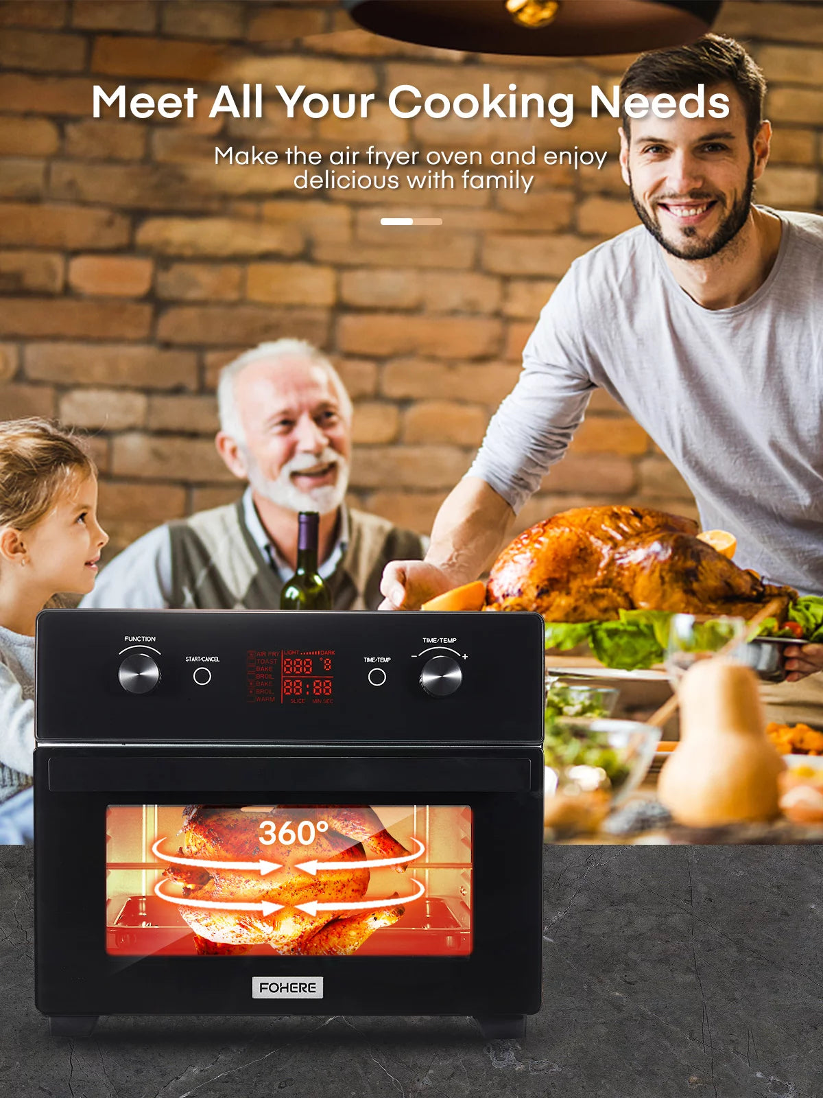 20QT Convection Air Fryer Toaster Oven Combo K557657