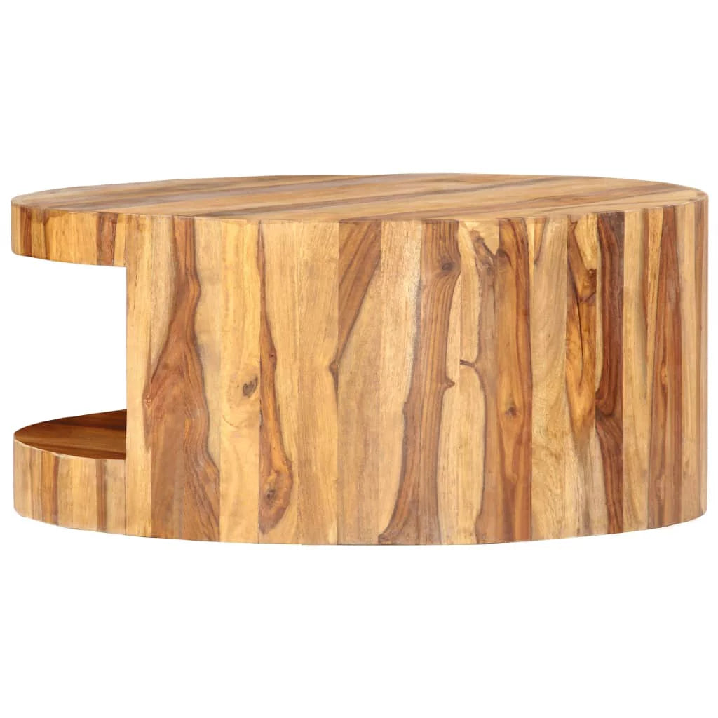 Round Coffee Table Solid Sheesham Wood R5684