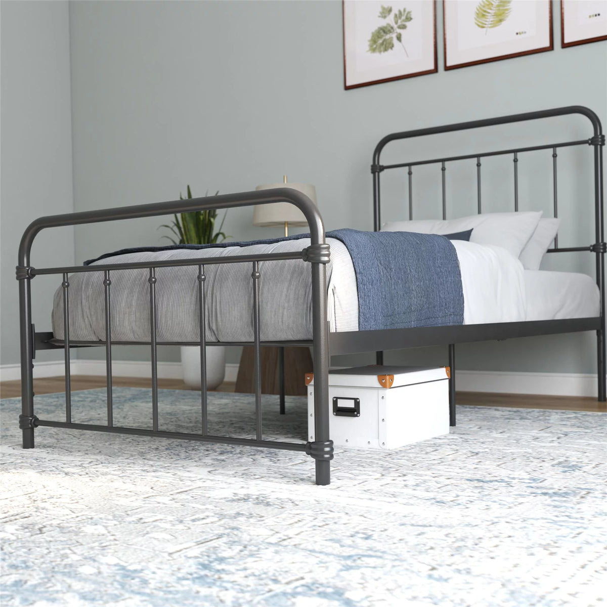 Black Twin Metal Platform Bed Frame G952008