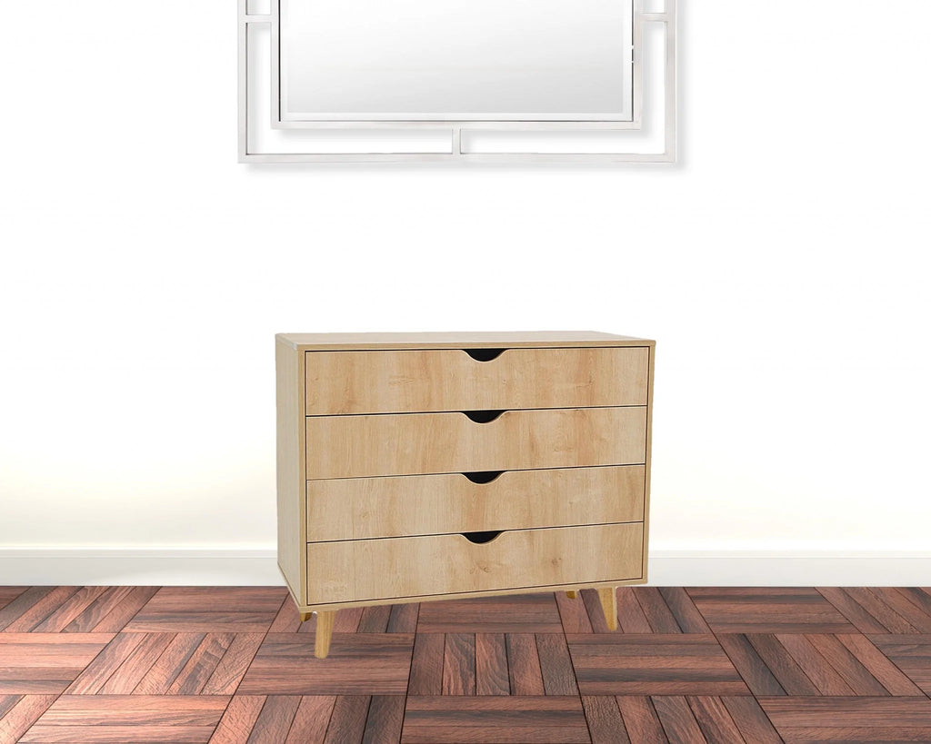 35 in. Solid Wood Four Drawer Dresser Z728799