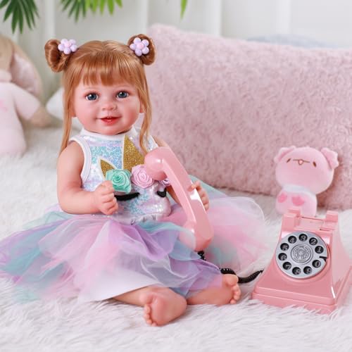 20 Inch Lifelike Reborn Baby Doll Girl with Blonde Curly Hair F466458