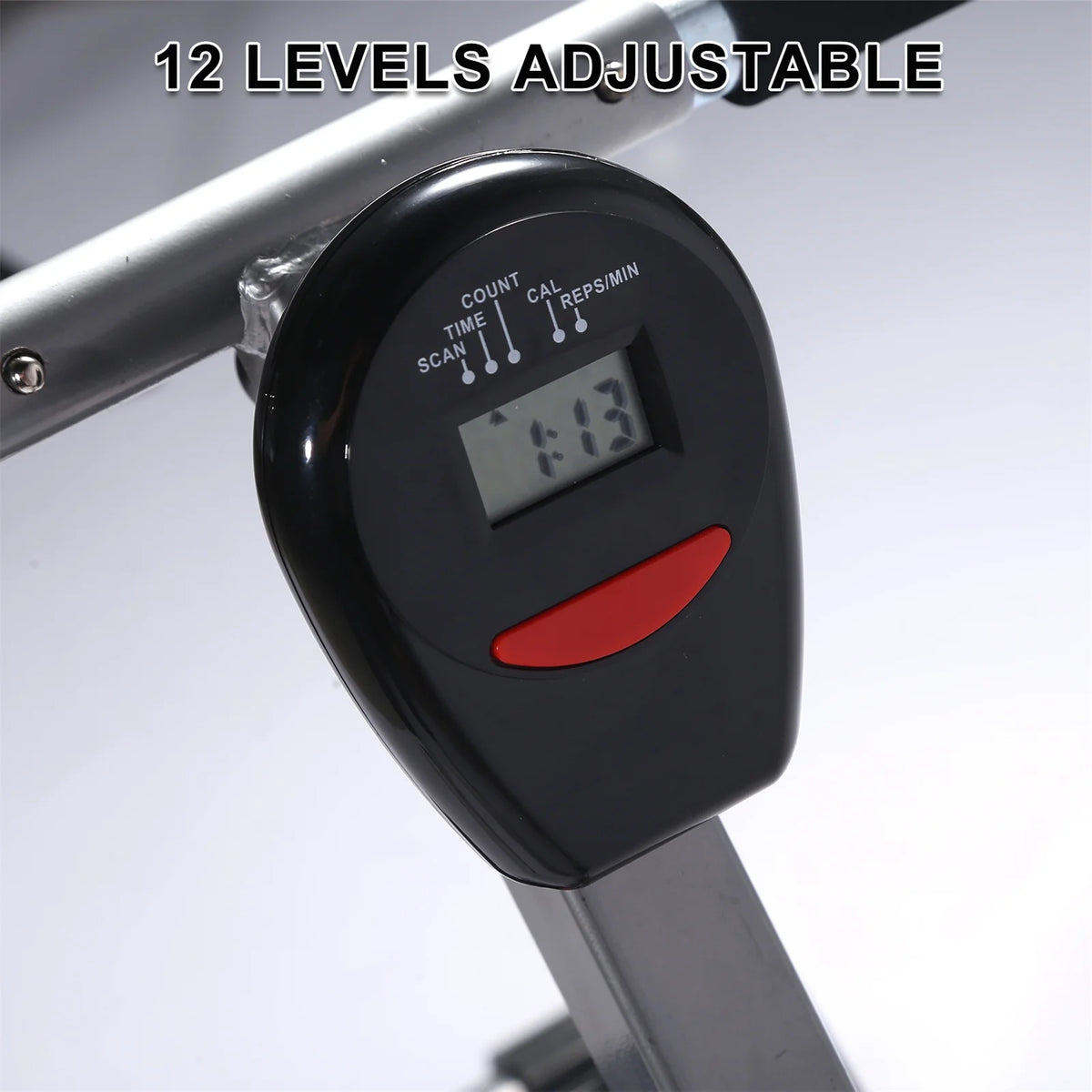 Rowing Machine with Adjustable Resistance, 260 lbs Maximum Load, Black F163