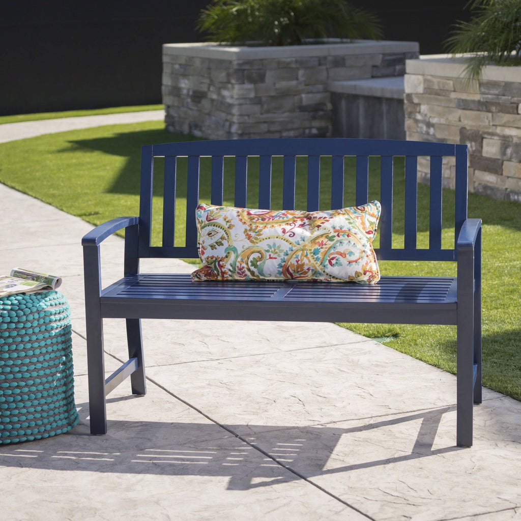 Light Mint Acacia Wood Bench Q7528