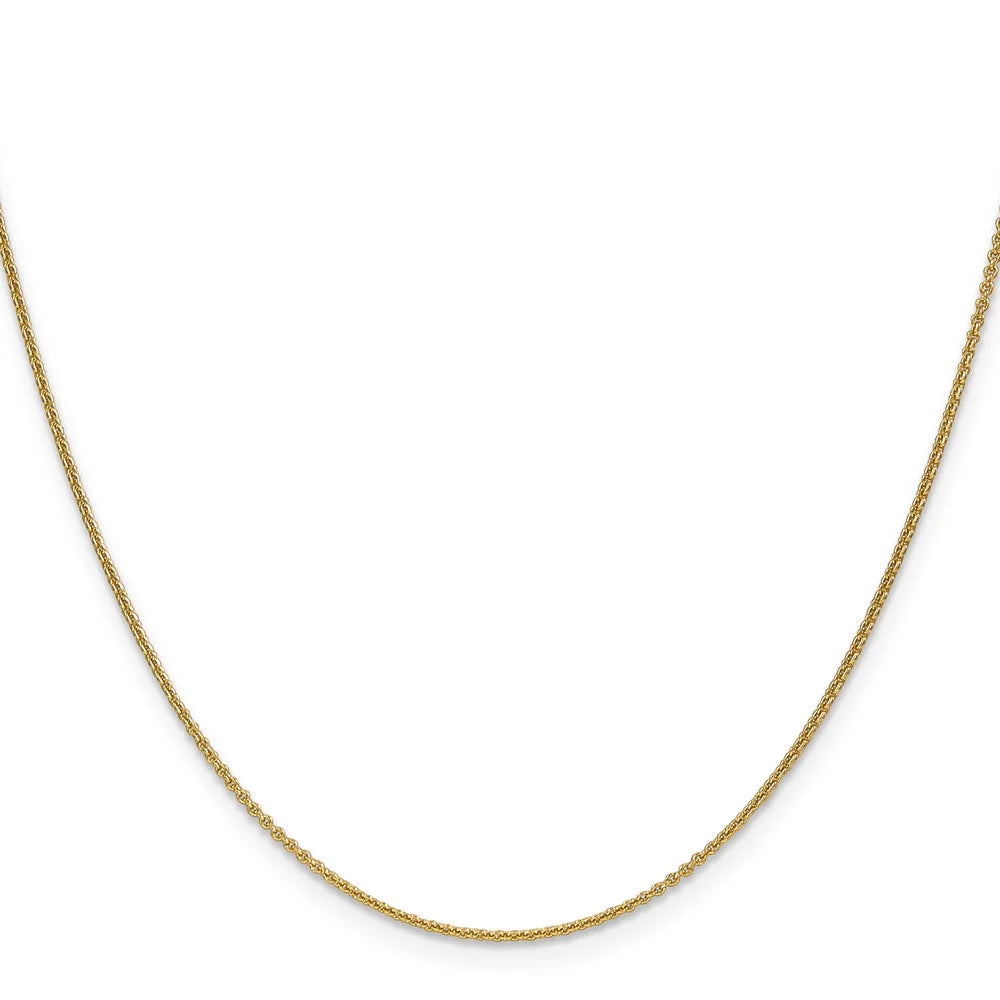 14K Yellow Gold 1mm Cable Chain C126