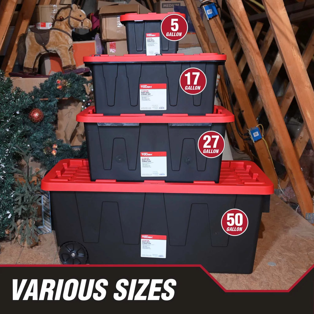 27 Gallon Snap Lid Plastic Storage Bin Y800275