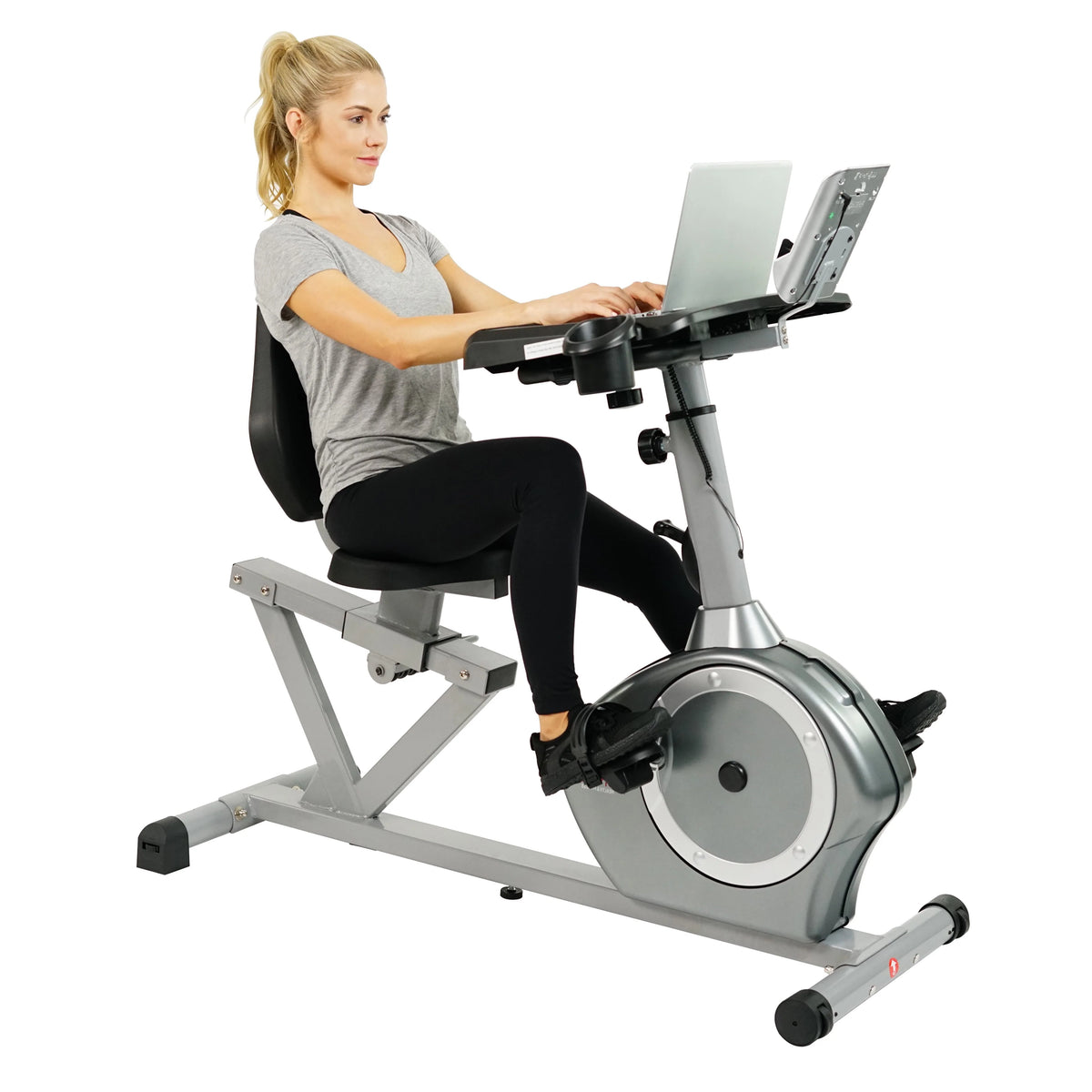 Magnetic Indoor Recumbent Exercise Desk Bike 350 lb Weight Capacity D933
