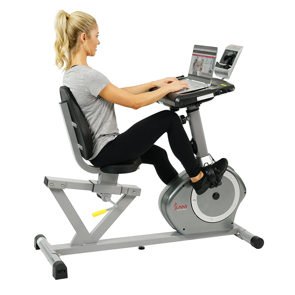 Magnetic Indoor Recumbent Exercise Desk Bike 350 lb Weight Capacity D933
