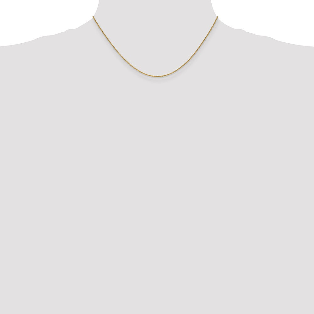 14K Yellow Gold 1mm Cable Chain C126