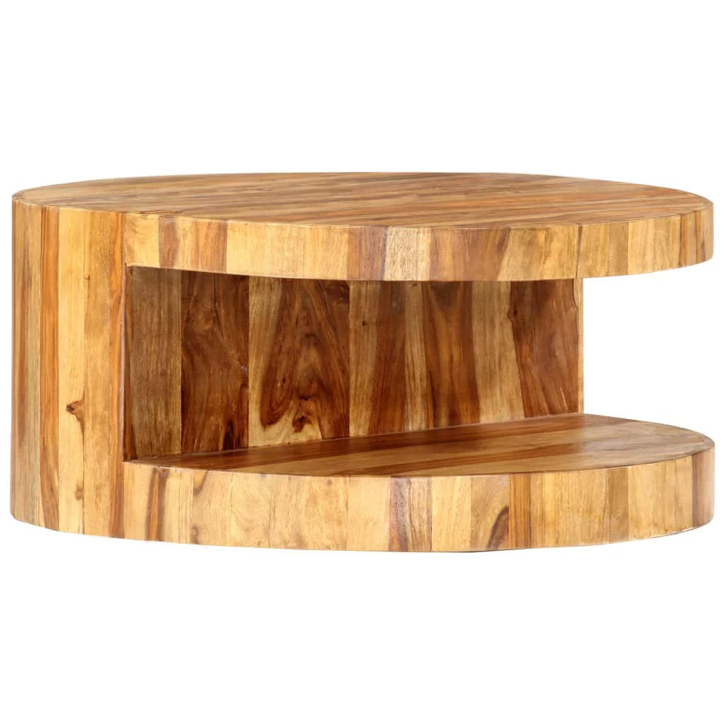 Round Coffee Table Solid Sheesham Wood R5684