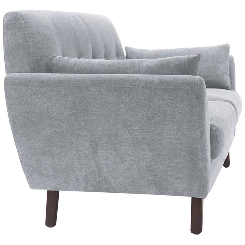 Fabric Loveseat in Light Gray D6252