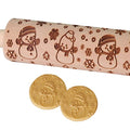 Large Wood Embossed Rolling Pin X329547