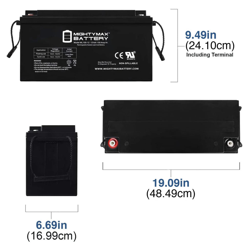 12V 150AH SLA Replacement Battery B199573