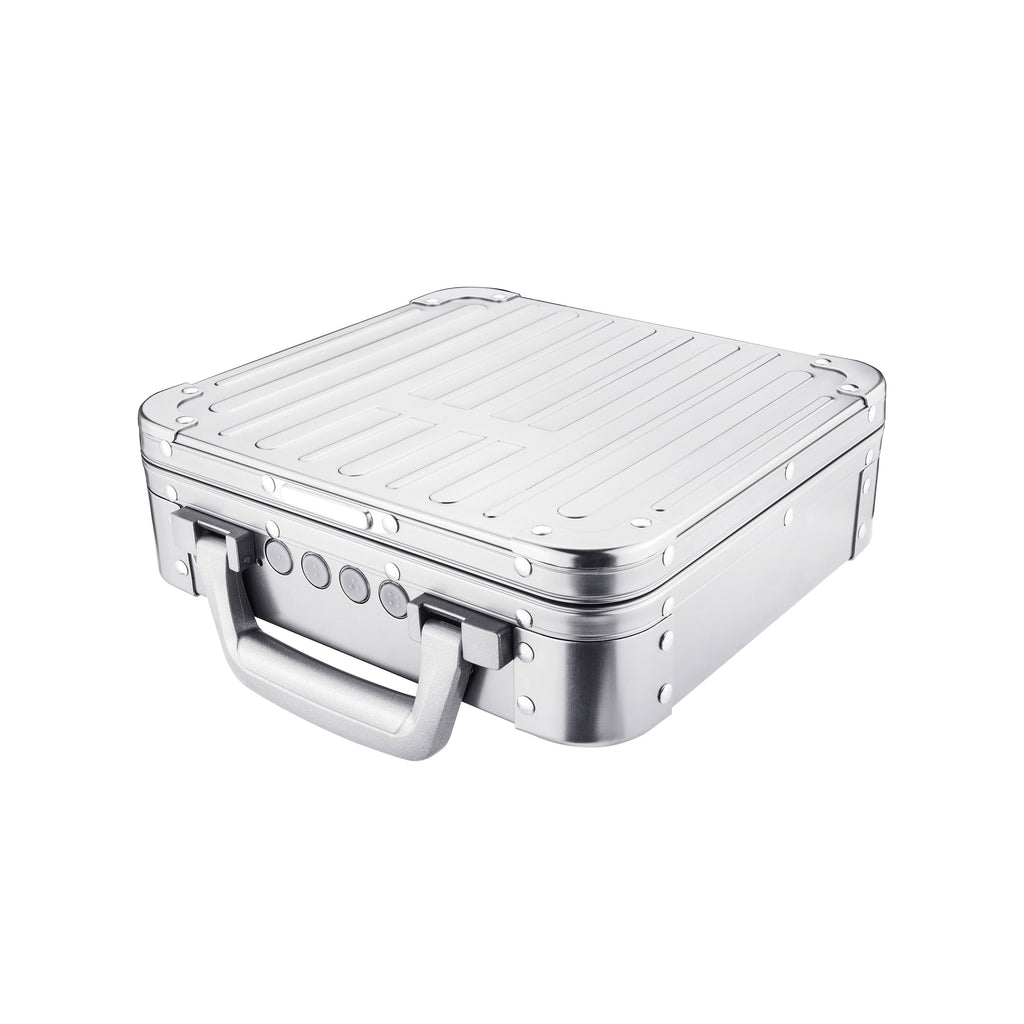 Silver Keypad Lockbox Hard Case D6984