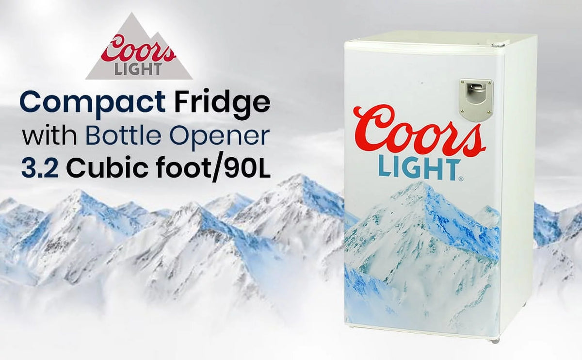 Compact Fridge with Bottle Opener, 90 L 3.2 Cubic Foot X530084
