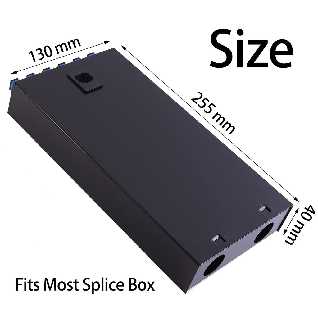 6 Port Duplex Box Cables Wall Mount Fiber Enclosure with Spool Singlemode LC-UPC Kit X75786